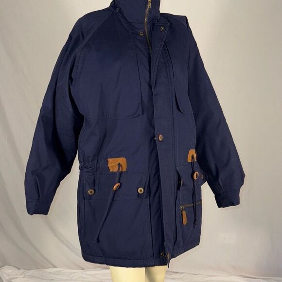 Vintage Blue Severn London Fog Mens Insulated Parka Coat Size Medium - Picture 6 of 13